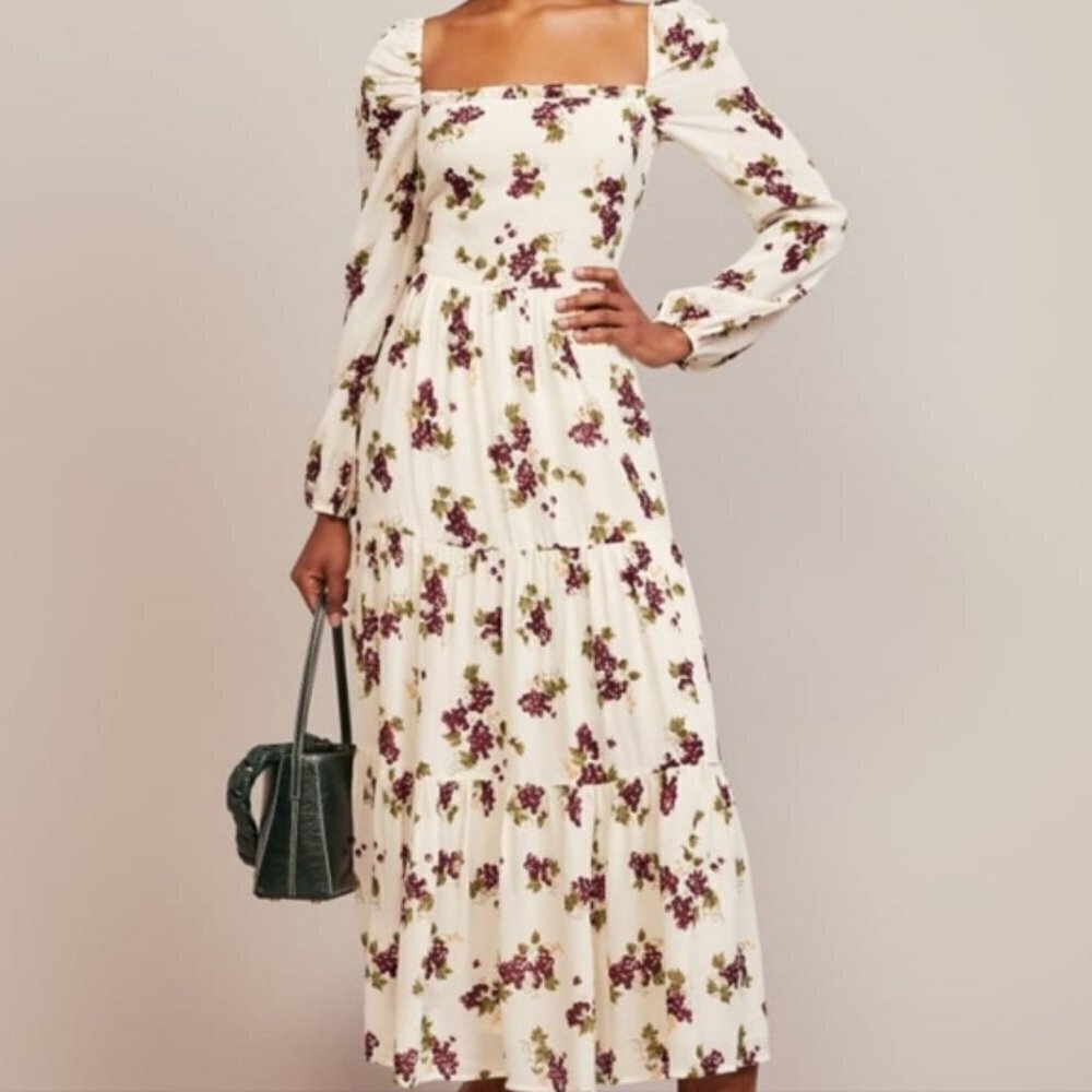 Reformation Kellie Maxi Midi Dress Grapevine Size XS US 0 - Picture 1 of 10